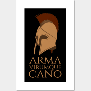 Virgil's Aeneid - Arma Virumque Cano / I Sing Of Arms And The Man - Classical Latin Posters and Art